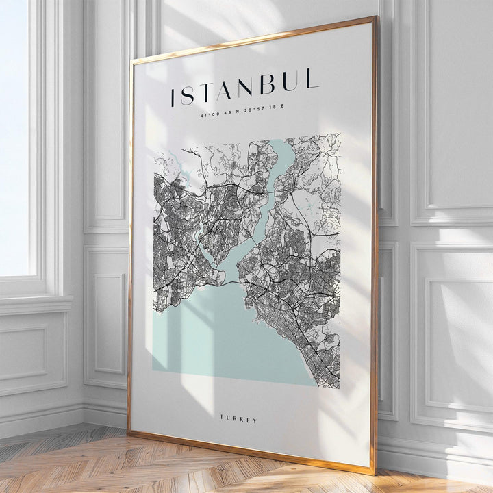 Istanbul City Map Print