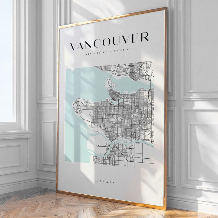 Vancouver City Map Print