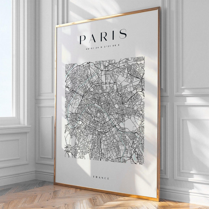 Paris City Map Print