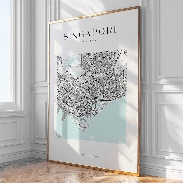 Singapore City Map Print