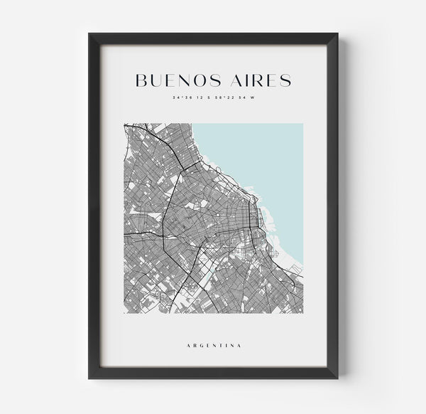 a framed map of the city of barcelona, spain