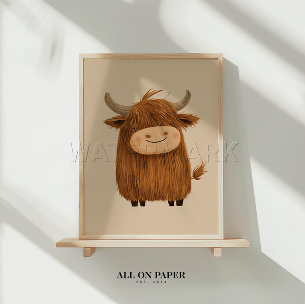 a picture of a brown cow with long horns