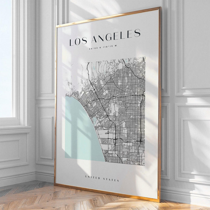 Los Angeles City Map Print
