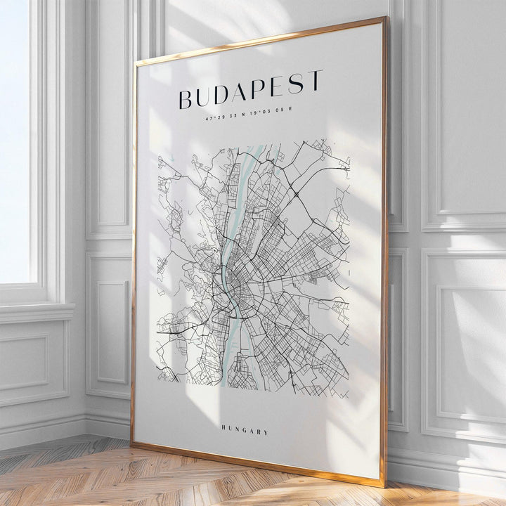 Budapest map print