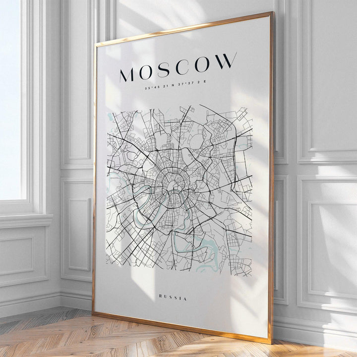 Moscow City Map Print