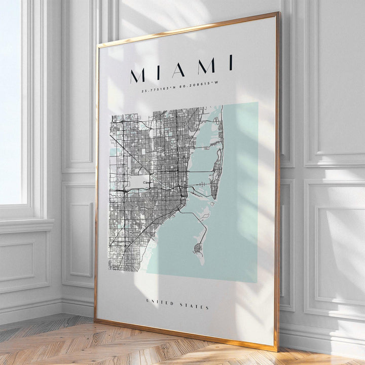 Miami City Map Print