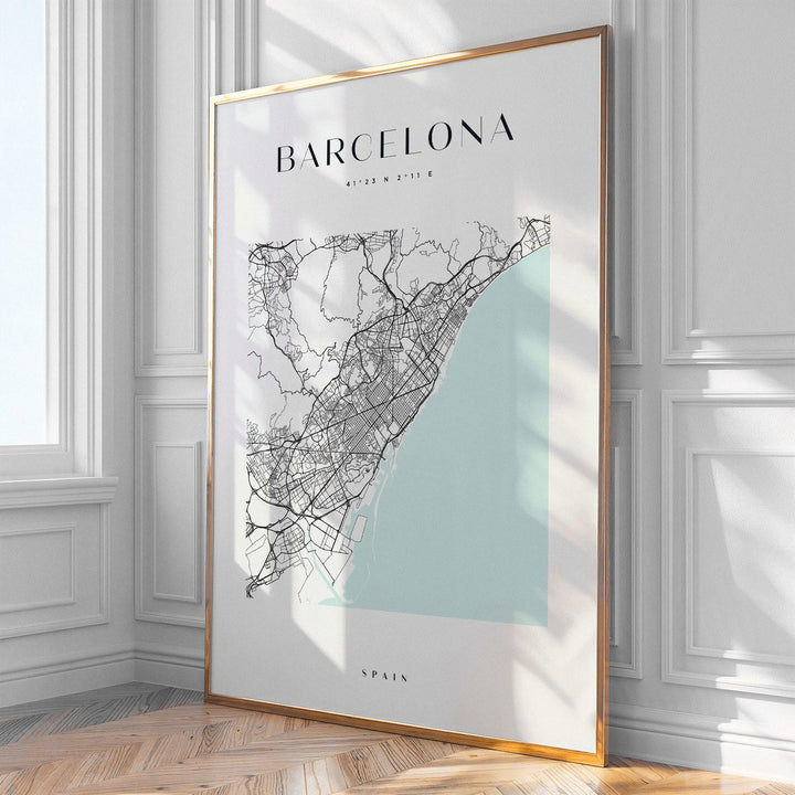 Barcelona City Map Print