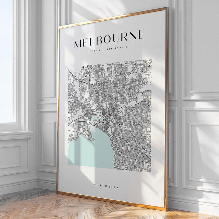 Melbourne City Map Print