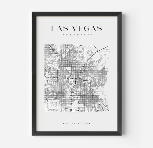 a black and white map of las vegas
