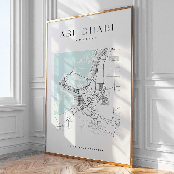 Abu Dhabi Map Print