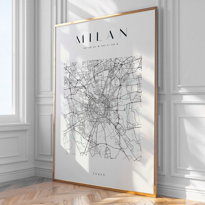 Milan map print