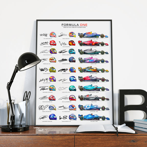F1 Helmets & Drivers - 2023 Print #2