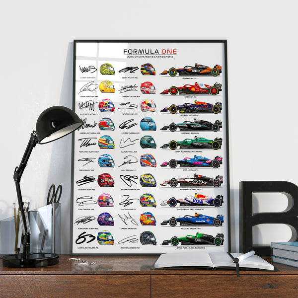2025 F1 Drivers Print