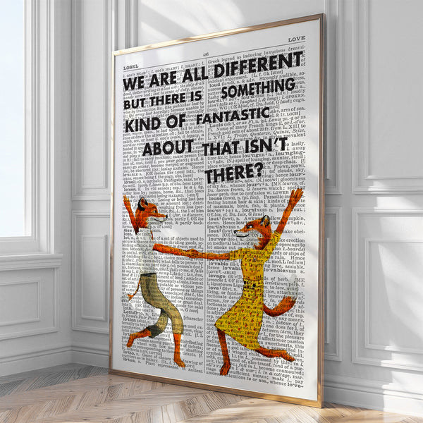 Fantastic Mr Fox - Dictionary Art