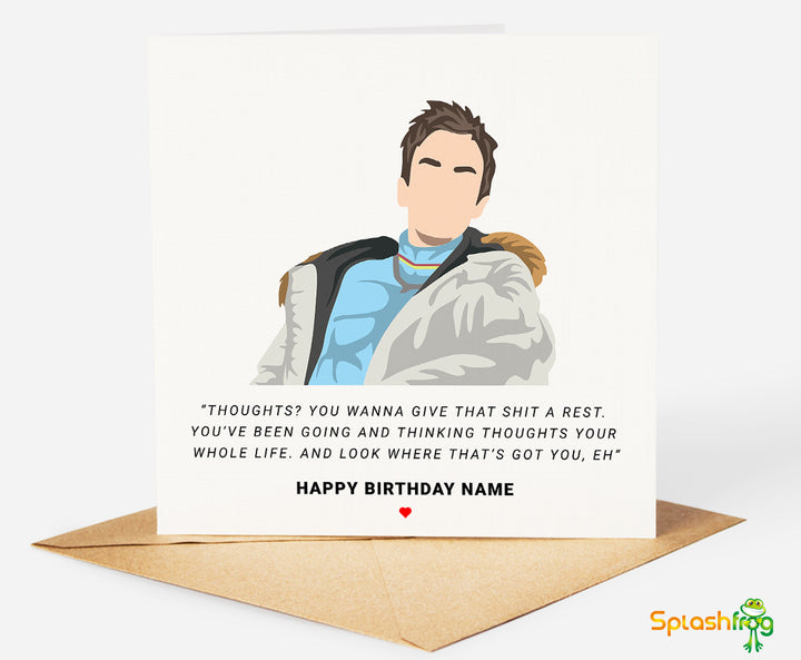 Superhans Peep Show Birthday Card