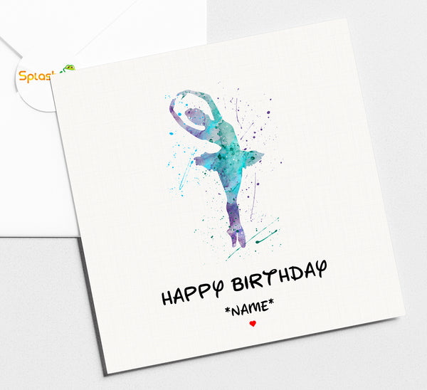 Ballerina Birthday Card