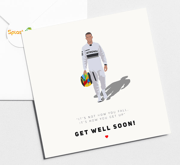 Lewis Hamilton Get Well Soon Card #SF02