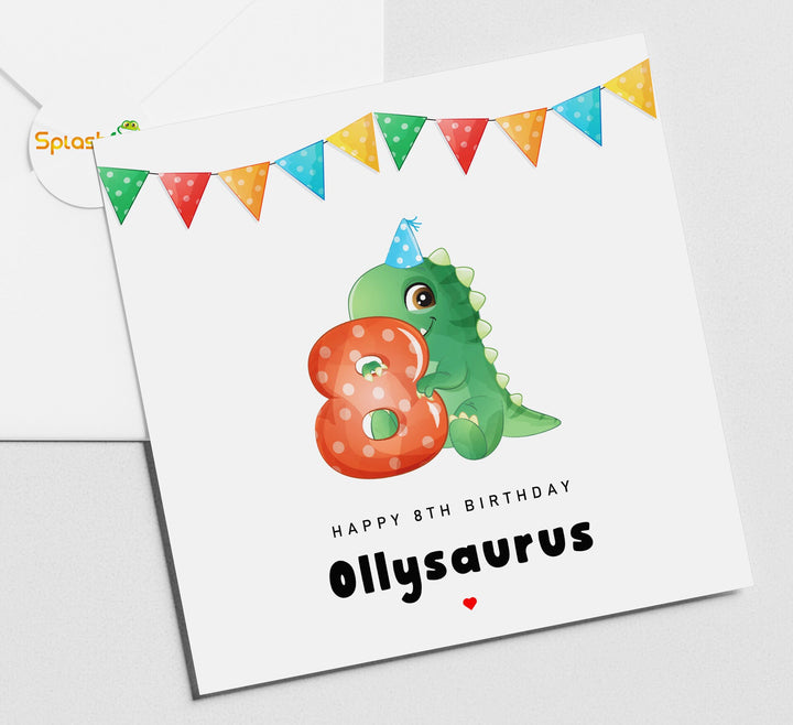 Happy 8th Birthday Card For Son