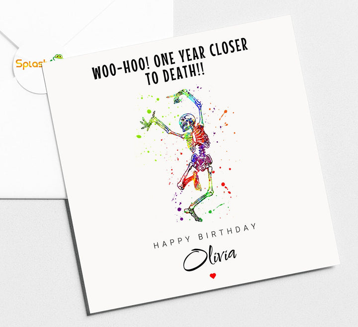 Skeleton Birthday Card