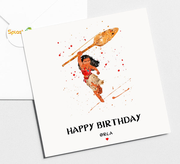 Moana Birthday Card