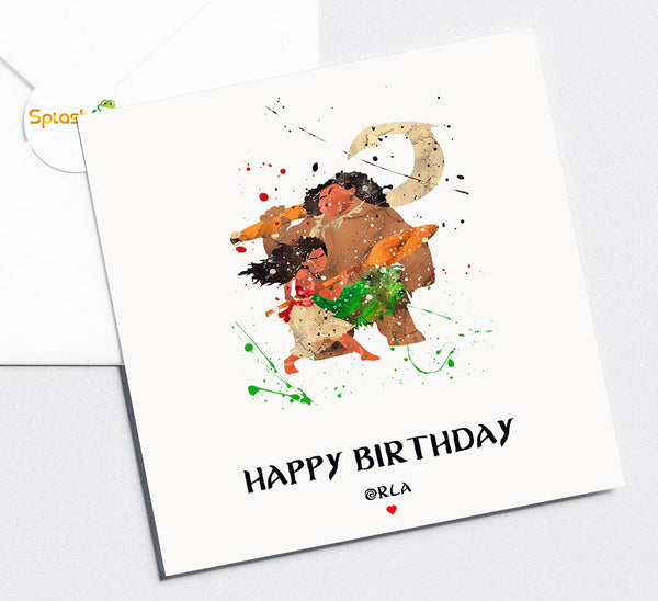 Moana Birthday Card