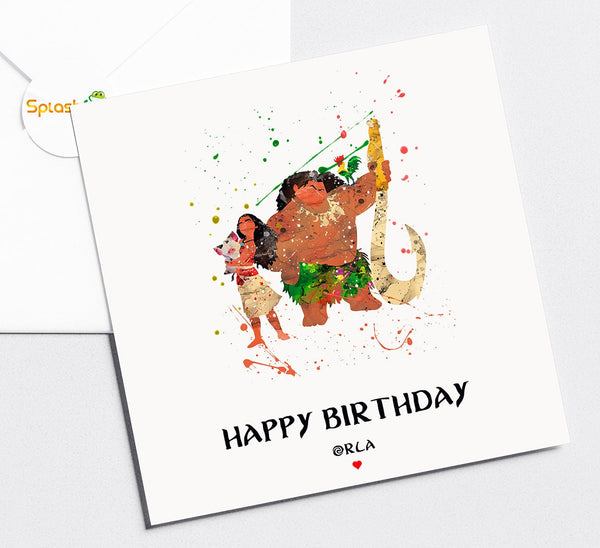 Moana Birthday Card