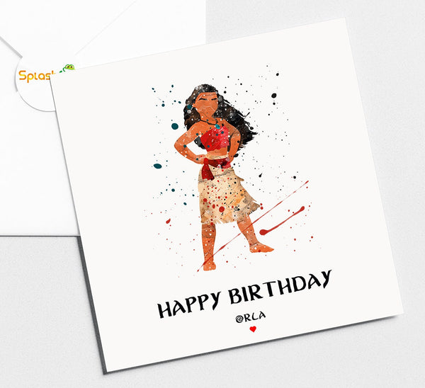 Moana Birthday Card