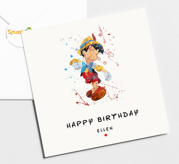 Pinocchio Birthday Card