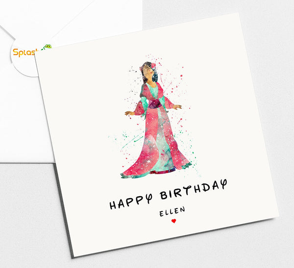 Mulan Birthday Card