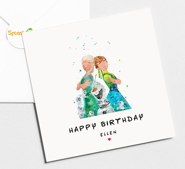 Frozen Birthday Card