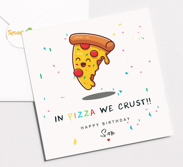 Pizza Birthday Card