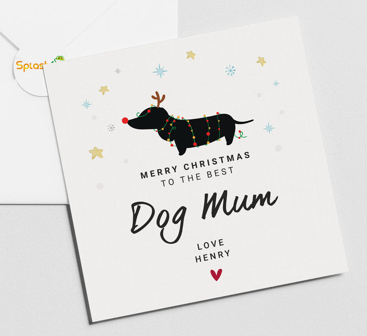 Dachshund Christmas Card