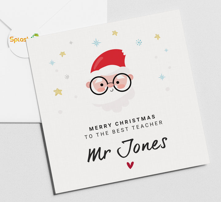 Christmas Card For Teacher, Teacher Xmas Card, Teacher Christmas Gift, Teacher Christmas Card, Teacher Personalised Card
