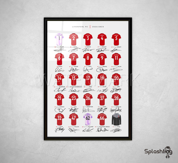 Liverpool Squad print 2022/2023